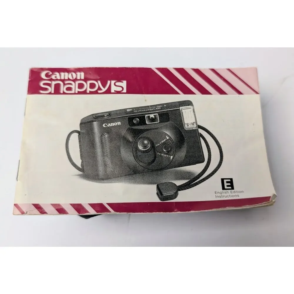 Vtg Canon Snappy S 35mm Camera 1985 Point & Shoot Automatic With Extras Works